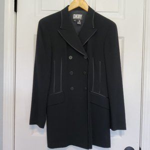 DKNY Wool Long Blazer